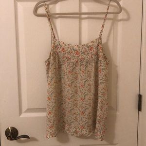 525 America 100% silk floral cami size L